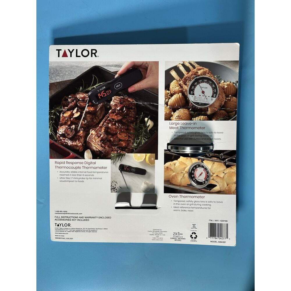 TAYLOR 3-Piece Kitchen Cooking Thermometer Set - Picture 2 of 2